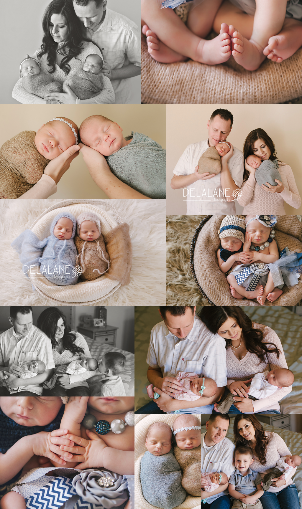 Newborn Twins DelaLane Photography Yucca Valley Photographer